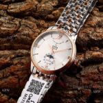 Replica Omega De Ville Moonphase 40mm Watch 2-Tone Rose Gold Silver Face